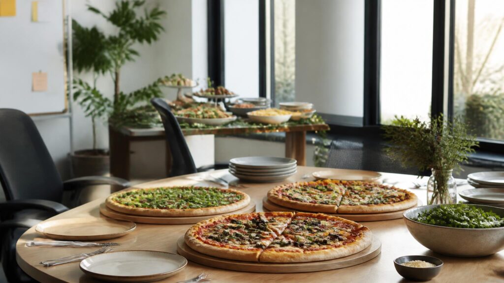 christmas office party pizza main meal or extra