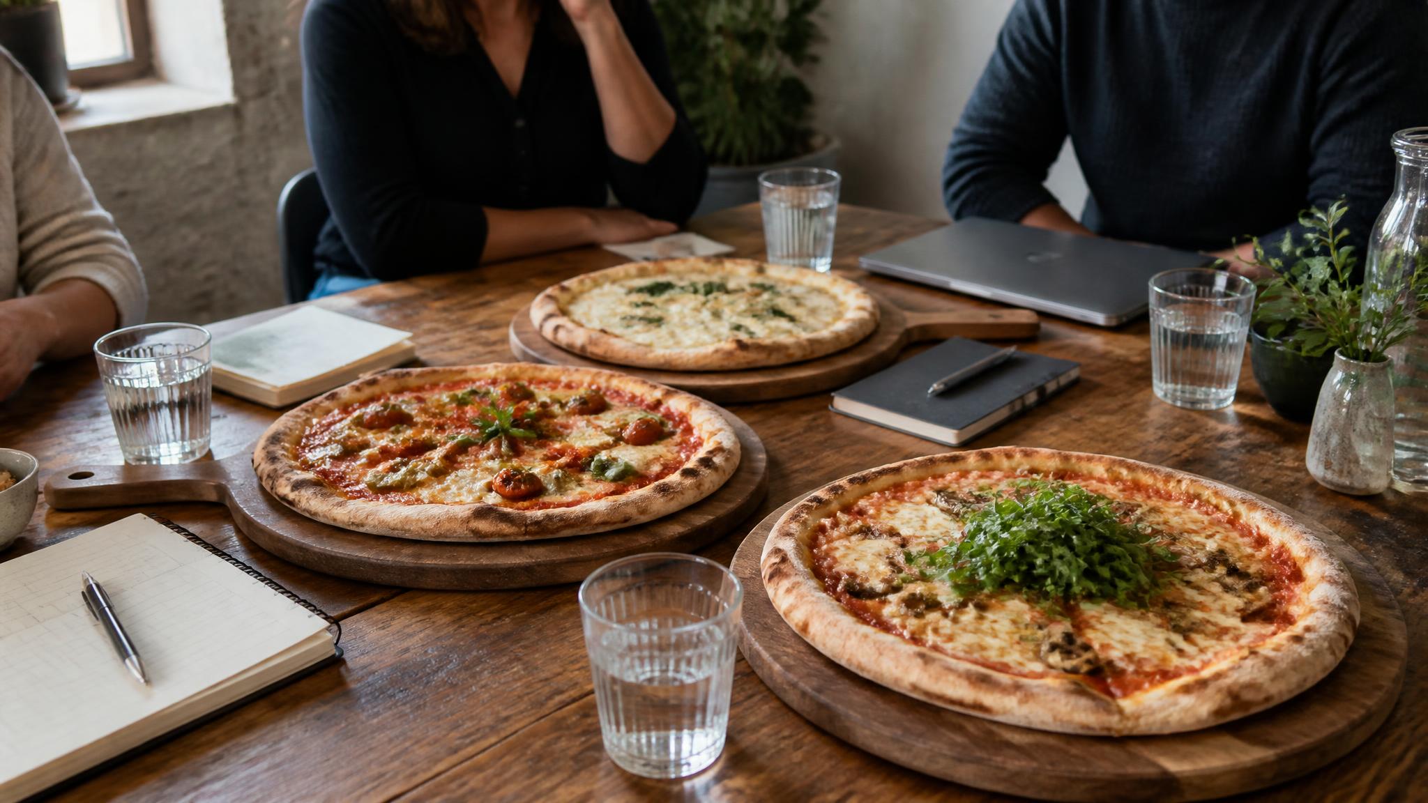 Illustrative pizza catering banner