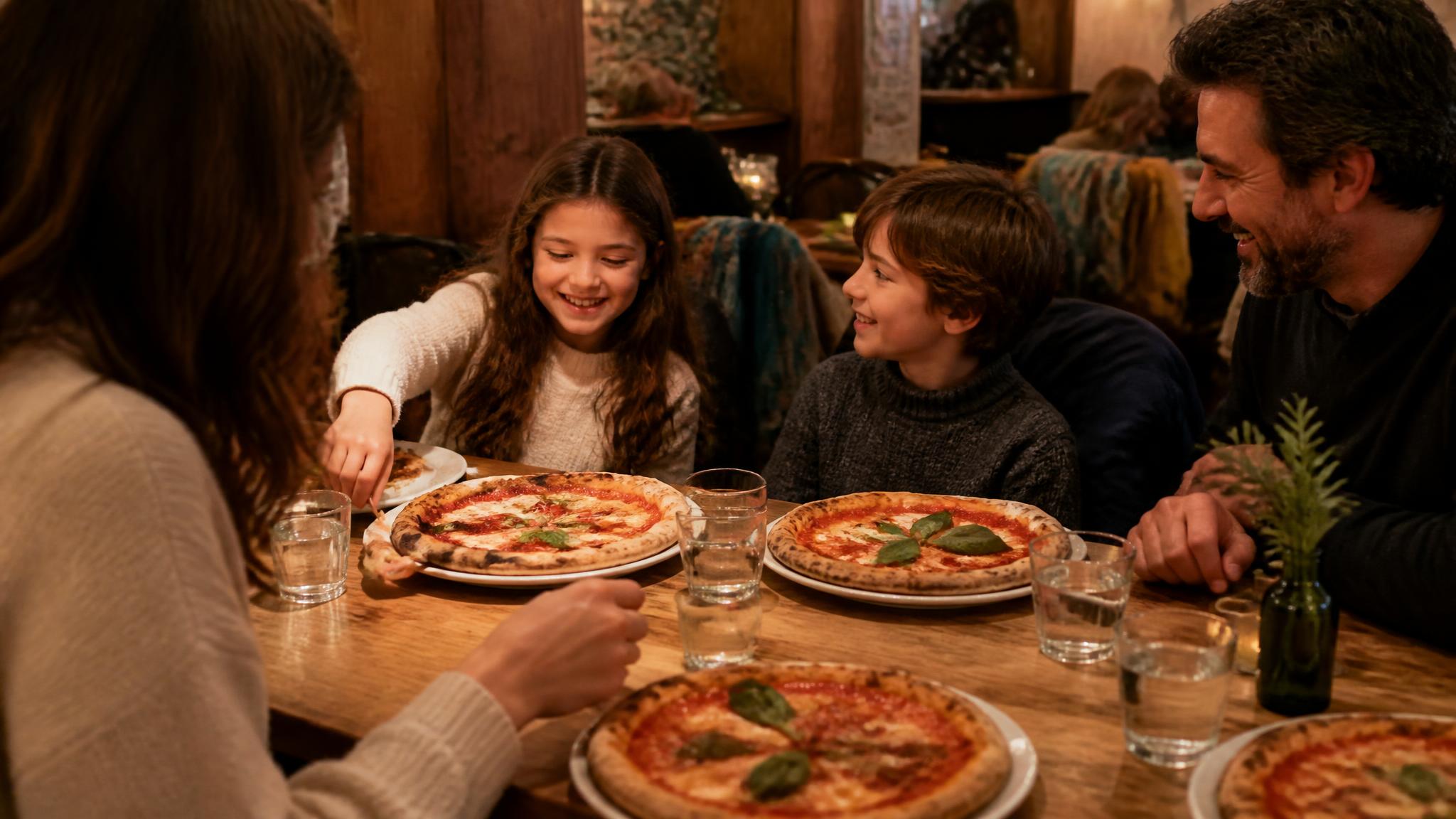 Illustrative pizza catering banner