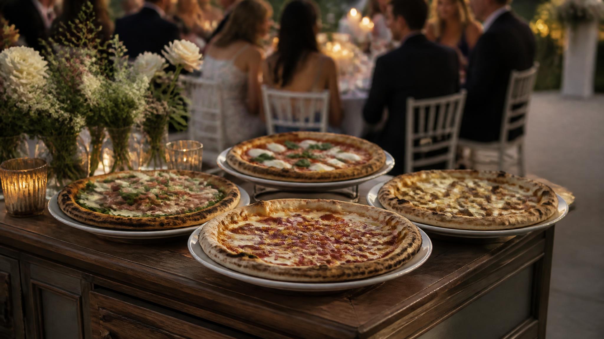 Illustrative pizza catering banner