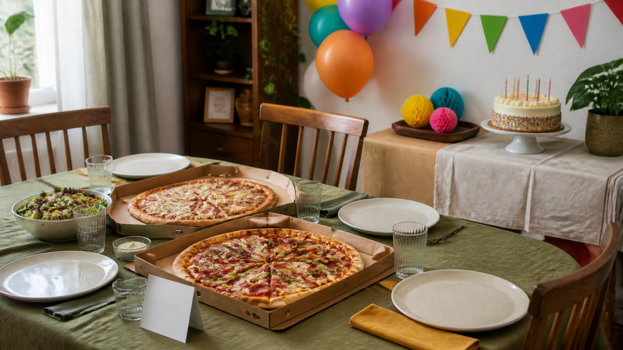 Pizza Catering for a Family Birthday at Home in Canning Town Illustrative pizza catering banner