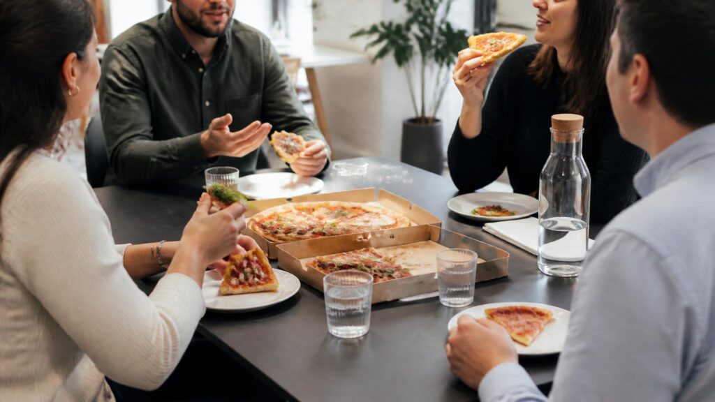 pizza for a new joiner welcome lunch